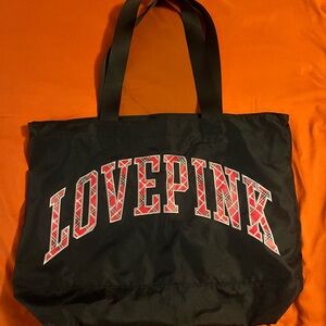 PINK Victoria's Secret Black and Red Tote Bag